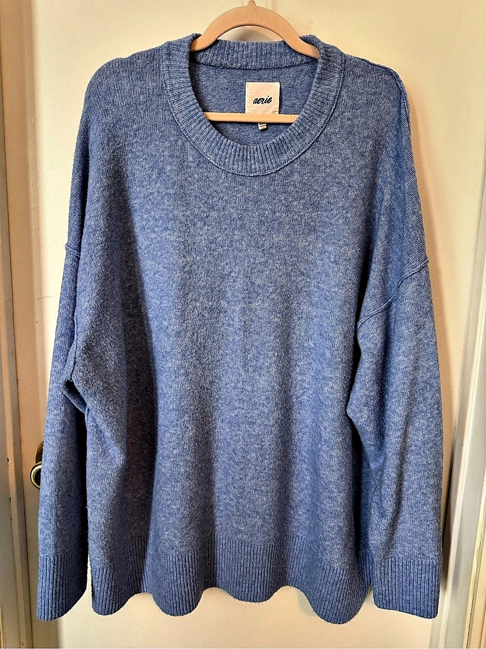 Aerie Blue Oversized Soft Crewneck Sweater XL
